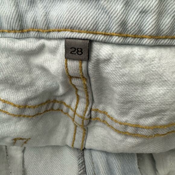 Carmar Emilia High Waist Distressed Light Blue Washed Cropped Jeans Size 28 - Picture 11 of 13